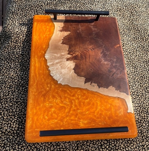 SH182 Charcuterie Board  Maple/Orange $195 at Hunter Wolff Gallery