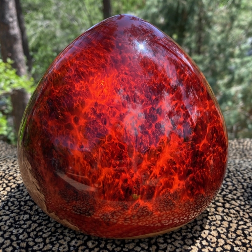 SH185 Red Teardrop Red Mallee Burl $400 at Hunter Wolff Gallery