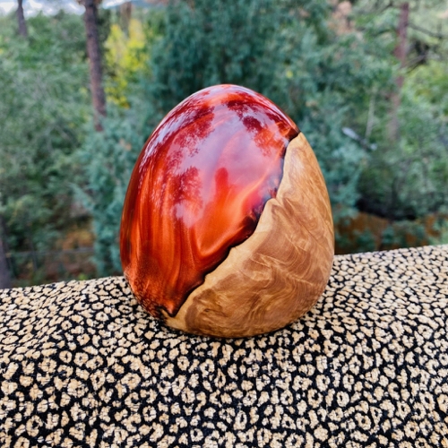 SH195 Teardrop Resin/Maple Copper $200 at Hunter Wolff Gallery