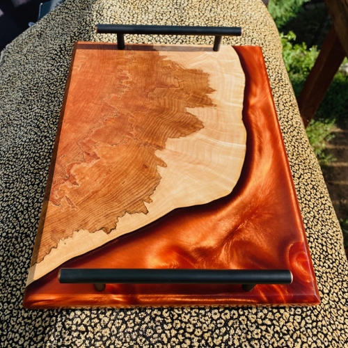 SH196 Charcuterie Board Ambrosia, Copper 14x10.25 $195 at Hunter Wolff Gallery