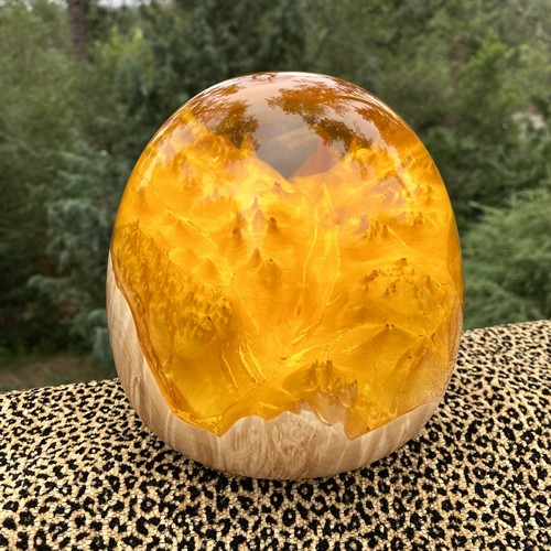 SH213 Amber, Maple Globe 6 $400 at Hunter Wolff Gallery