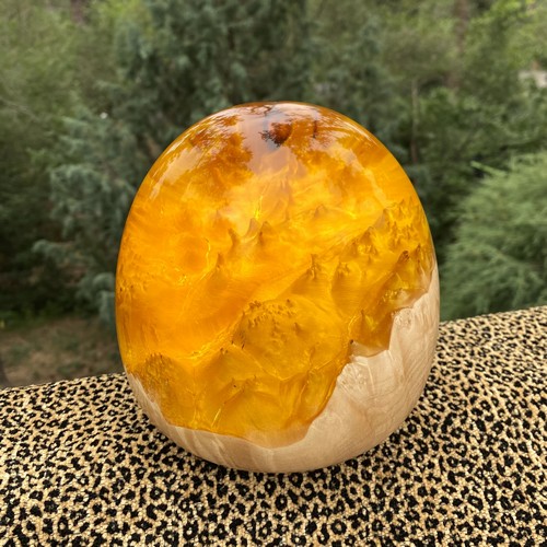 SH213 Amber, Maple Globe 6 $400 at Hunter Wolff Gallery