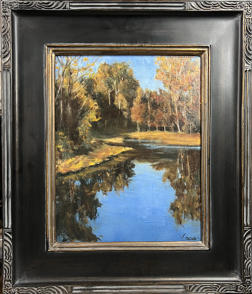 Click to view detail for Shades of Green 14x11 $575