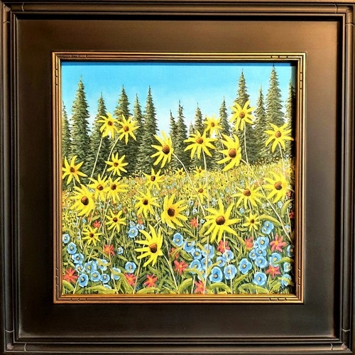 Spring Wildflowers 12x12 $520 at Hunter Wolff Gallery