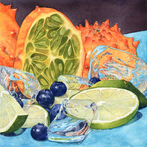 Summer Salad 10.5x10.5 $770 at Hunter Wolff Gallery
