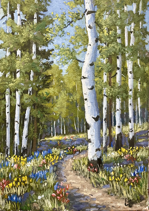 Summer Pathway 7x5 $230 at Hunter Wolff Gallery