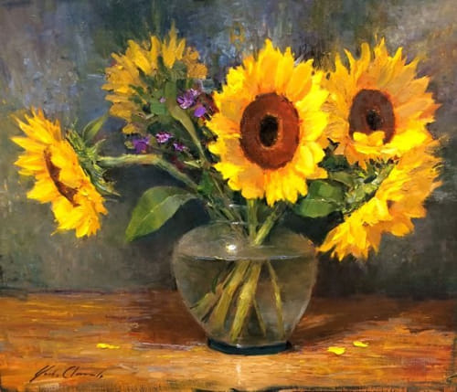 Sunflowers at Hunter Wolff Gallery