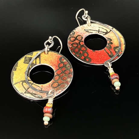 Click to view detail for TC-095 Earrings, Mint, Rush Swingbar $110