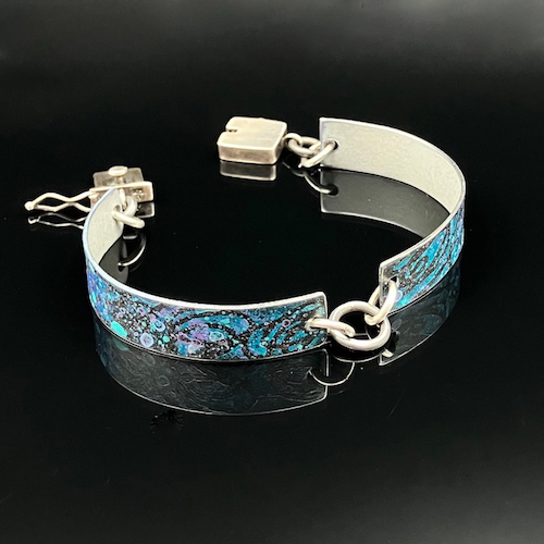 Click to view detail for TC-065 Bracelet, 2 Piece Ink/Blue Granite $125