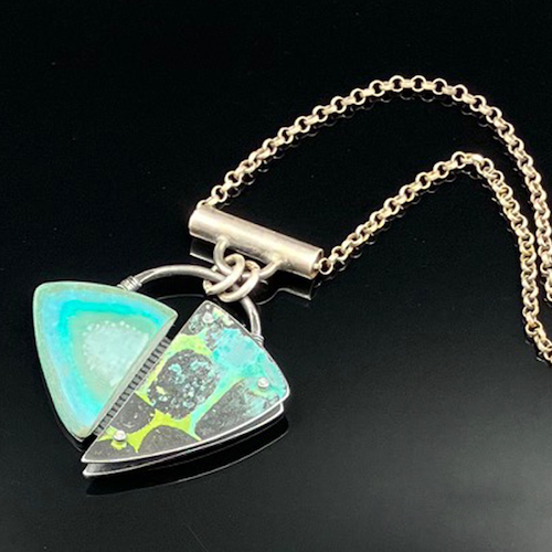 Click to view detail for TC-071 Pendant, Petite Turquoise/Grass $165