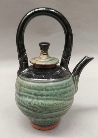 Miniature Teapot - Green at Hunter Wolff Gallery