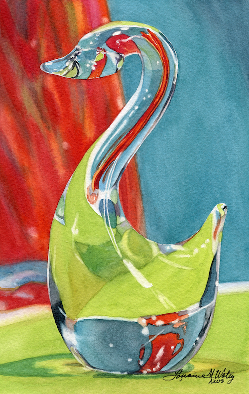 Tropical Swan 8x5 $300 at Hunter Wolff Gallery