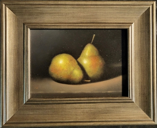 Two Perfect Pears 5x7 $600 at Hunter Wolff Gallery