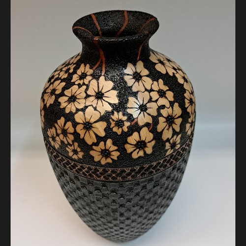 VL-003 Vase, Flower Series #16 11.75x6 $900 at Hunter Wolff Gallery