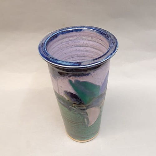 Vase Green & Blue 10x 5.5 at Hunter Wolff Gallery