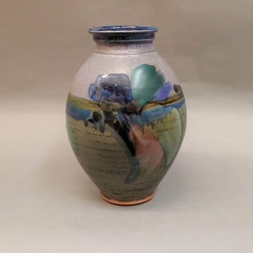 Vase, Blue & Green 10