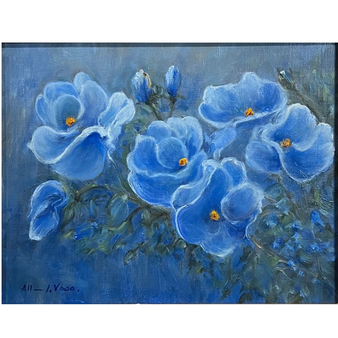 Blue Blossoms 11x14 $450 at Hunter Wolff Gallery