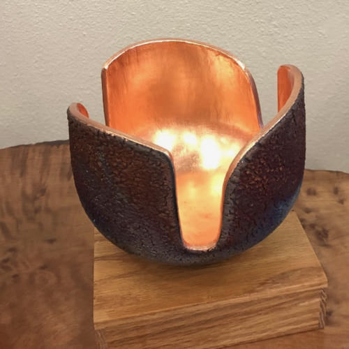 WB-1399 Raku Glow Pot 5x6 $365 at Hunter Wolff Gallery