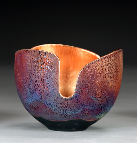 WB-1433 Raku Glowpot 5.5x7.25 $475 at Hunter Wolff Gallery