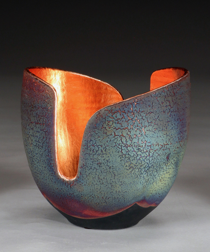 Click to view detail for WB-1439 Raku Glowpot 7.25x8x7 $495