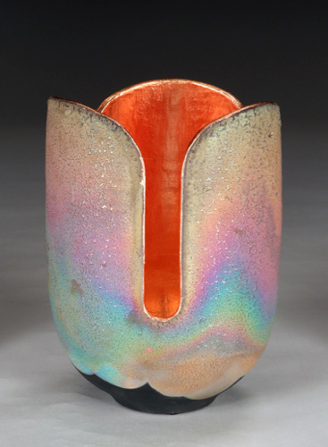 WB-1443 Raku Glowpot 9x7.75 $575 at Hunter Wolff Gallery