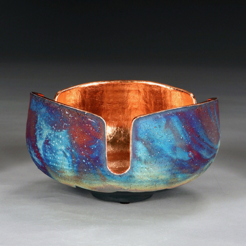 Click to view detail for WB-1444 Raku Glowpot 4.5x8 $445