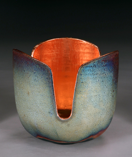 WB-1445 Raku Glowpot 8x8.5 $595 at Hunter Wolff Gallery