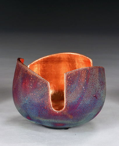 WB-1447 Raku Glowpot 5.25x7.25 $445 at Hunter Wolff Gallery