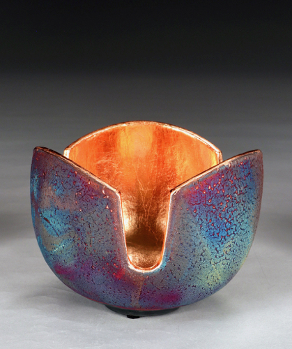 Click to view detail for WB-1448 Raku Glowpot 5.25x7 $425