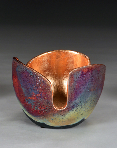 WB-1451 Raku Glowpot 5x6.5 $425 at Hunter Wolff Gallery