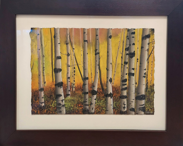 A Walk In The Aspens  16 x 11  $1600 at Hunter Wolff Gallery
