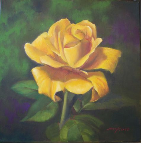 Click to view detail for Yellow Rose 12x12
