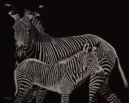 Yikes Stripes 16x20 $800 at Hunter Wolff Gallery