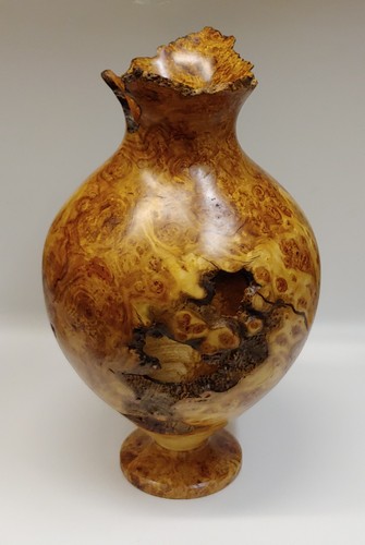 JW-203 Aspen Burl Hollowed Vessel 17x10 $1000 at Hunter Wolff Gallery