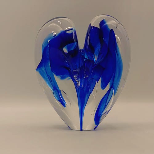 Click to view detail for DG-032 Heart Blue Cobalt 4.5  $110