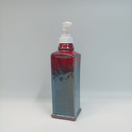 #220203 Soap Dispenser Red/Blue $16 at Hunter Wolff Gallery
