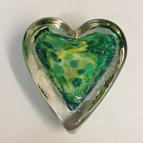 DB-1005 Paperweight Green Heart $52 at Hunter Wolff Gallery