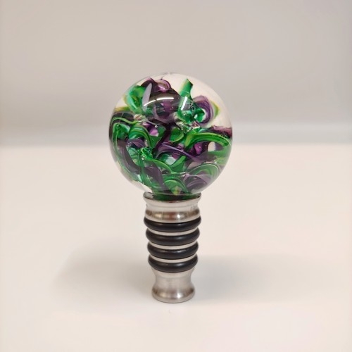 Click to view detail for DG-102 Bottle Stopper Green & Purple $48.50