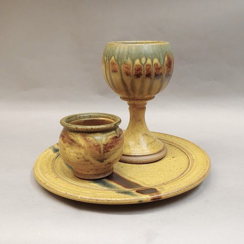Click to view detail for Wine Goblet, Plate, Cup