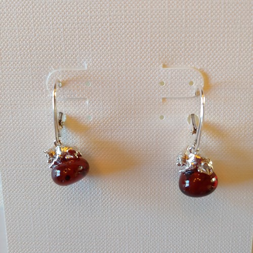 Click to view detail for HWG-116 Earrings Ball with Bull $38