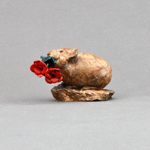 FL156 American Pika Bronze 2x2x2 $135 at Hunter Wolff Gallery