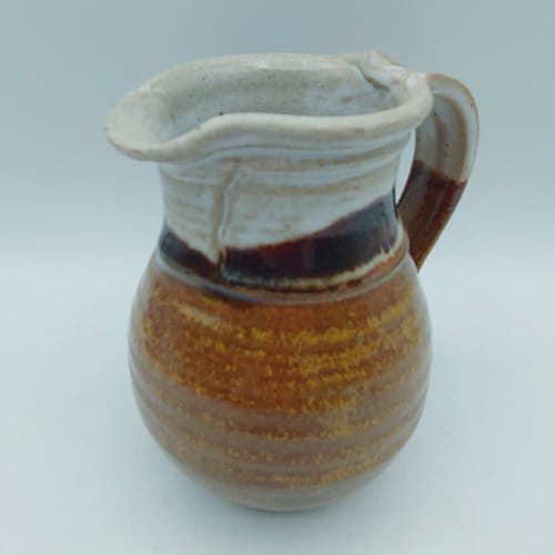 #211060 Creamer/Pitcher  Sand/Brown/Gold $18  at Hunter Wolff Gallery
