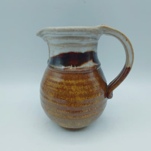#211060 Creamer/Pitcher  Sand/Brown/Gold $18  at Hunter Wolff Gallery