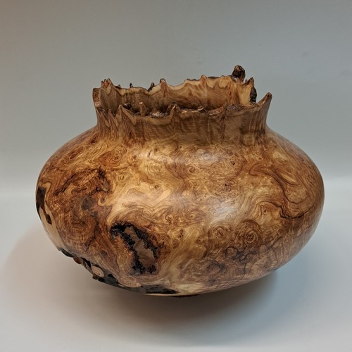 Click to view detail for JW-222 Aspen Burl Hollow Woodturning 9x10 $800