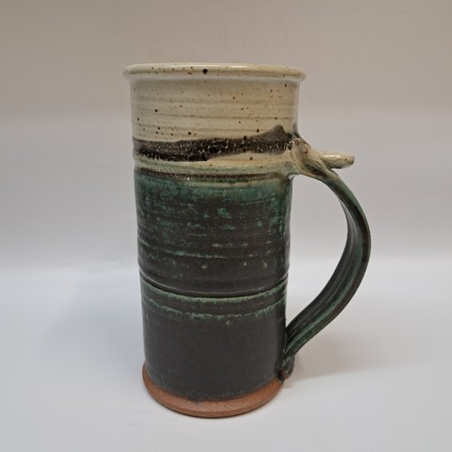 #260323 Beer Stein Sand & Green $24 at Hunter Wolff Gallery