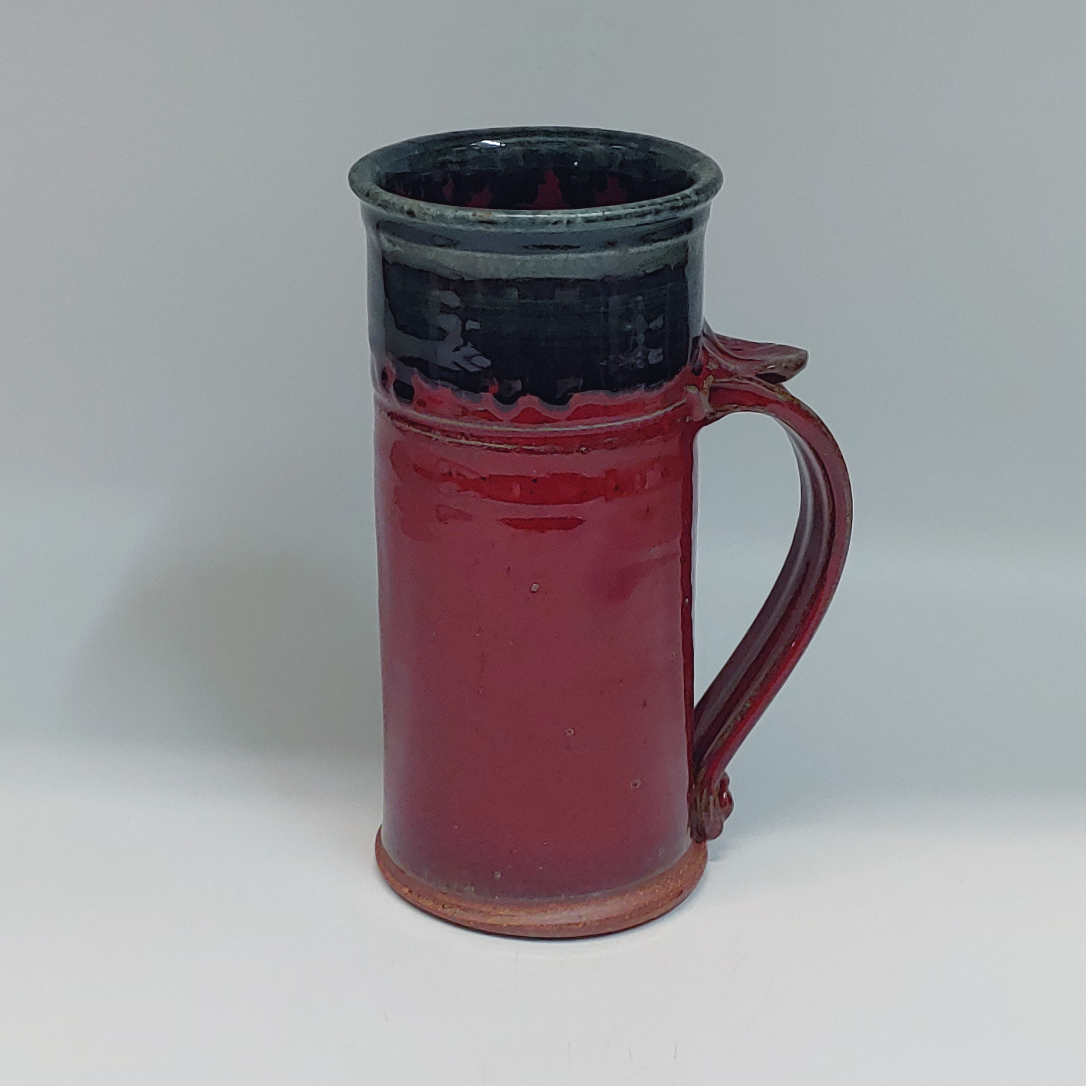 Click to view detail for #220242 Mug, Beer Stein, Red/Black $22
