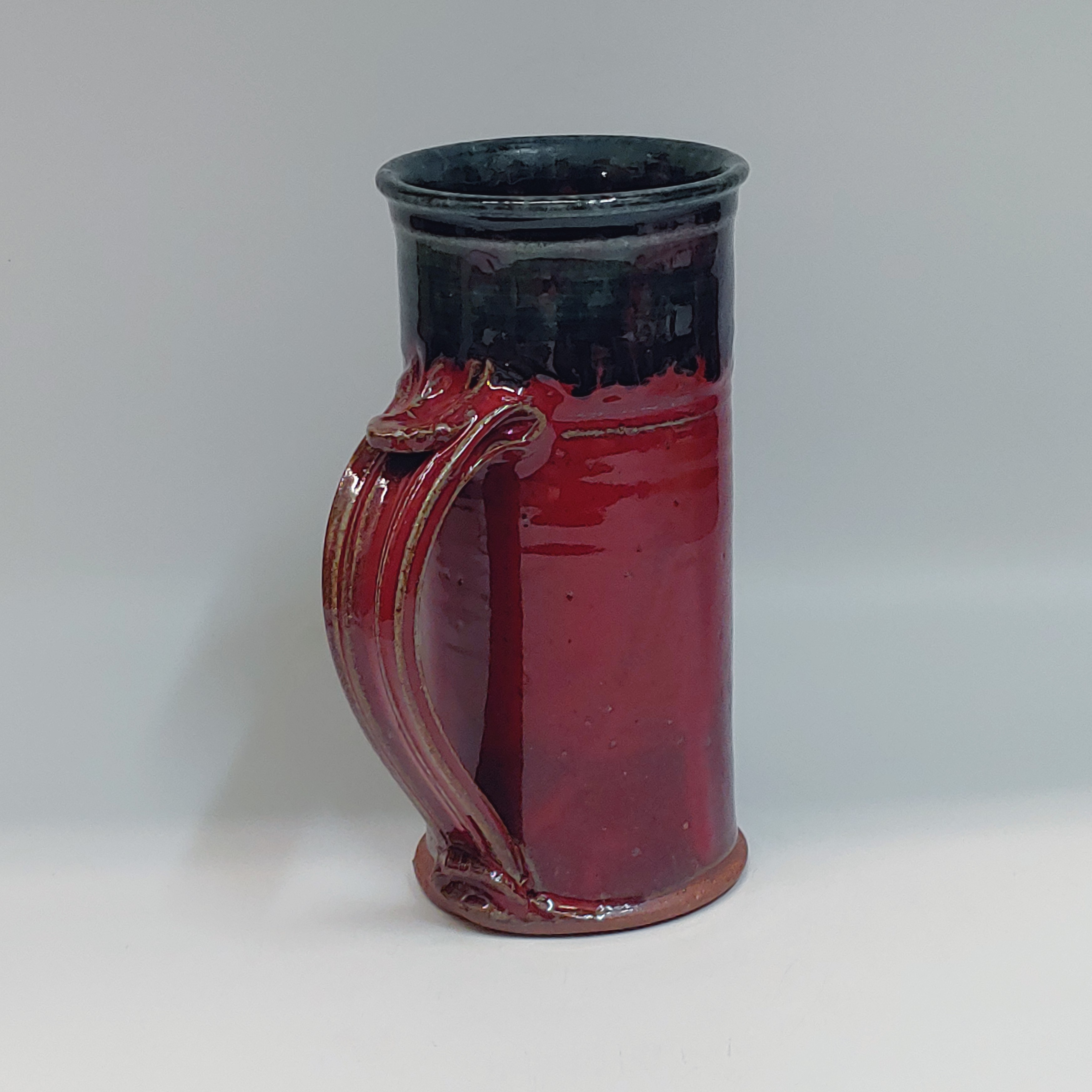 #220242 Mug, Beer Stein, Red/Black $22 at Hunter Wolff Gallery