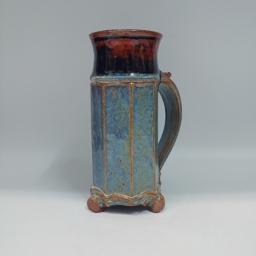 #220247 Mug, 3-Footed, Blue/Brown/Black $25 at Hunter Wolff Gallery