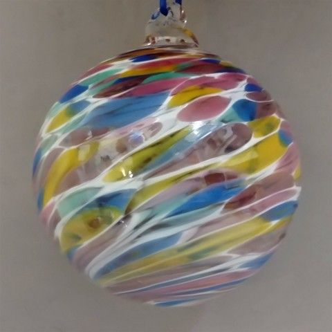 Click to view detail for DB-270 Twist ornament, opaque rainbow