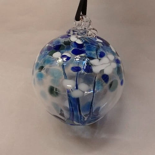 Click to view detail for DB-272 Witchball - blue and white
